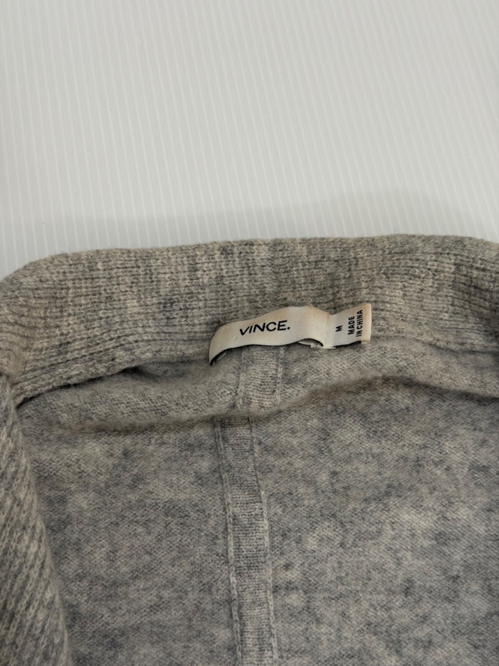 Vince Gray Wool Cashmere Draped Open Front Sweater Vest Medium - Picture 7 of 13